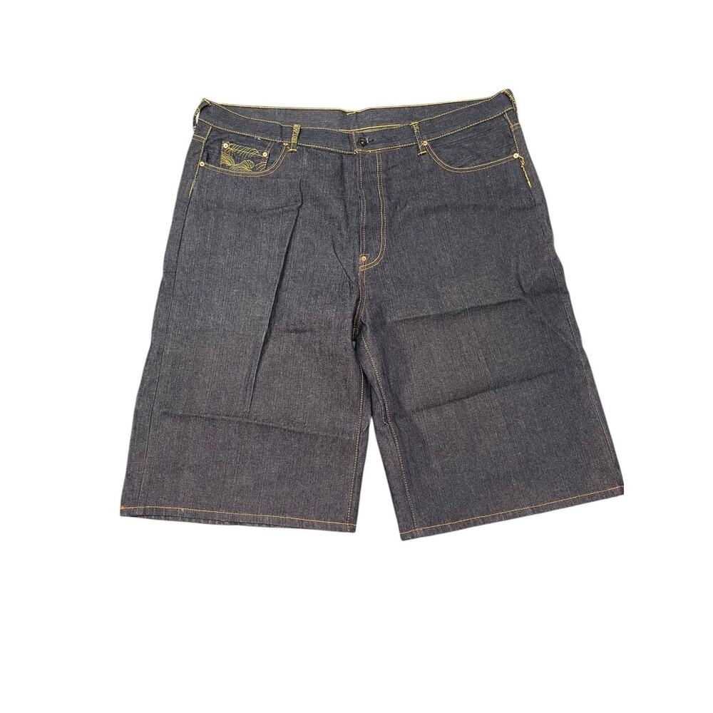 RMC Red Monkey Company x Ksohoh Bondage Raw Dark Denim Shorts Size 44